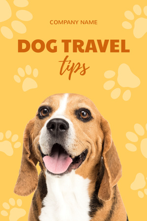 Travel Tips with Cute Beagle Dog Flyer 4x6in Design Template