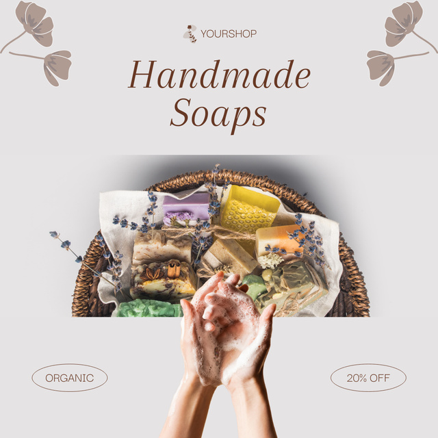 Designvorlage Herbal Hand Soap Offer für Instagram