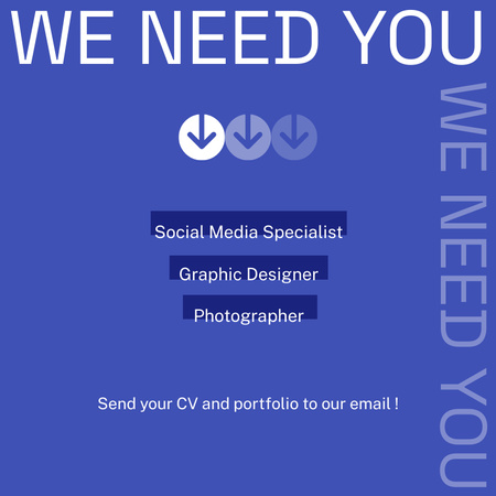 We Need You to Our Team Social media Design Template