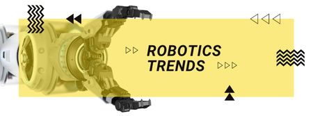 Modern robotics technology Facebook cover Modelo de Design