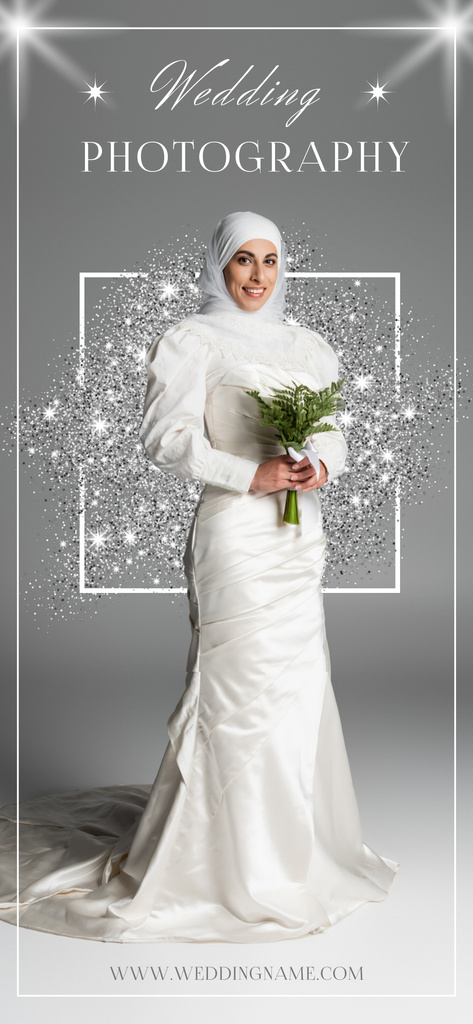 Bridal Services Photography with Muslim Bride Snapchat Geofilter Šablona návrhu