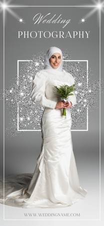 Designvorlage Brautservice-Fotografie mit muslimischer Braut für Snapchat Geofilter