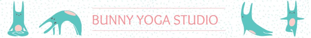 Modèle de visuel Yoga Studio Ad Bunny Performing Asana - Leaderboard