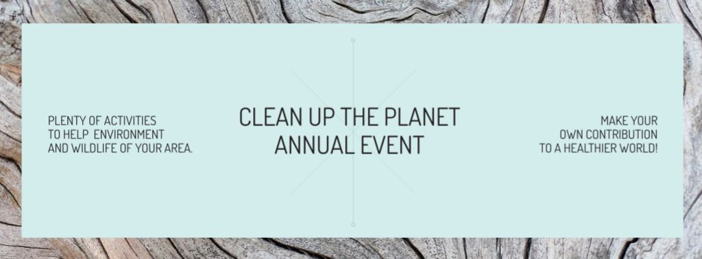 Clean up the Planet Annual event Facebook cover tervezősablon