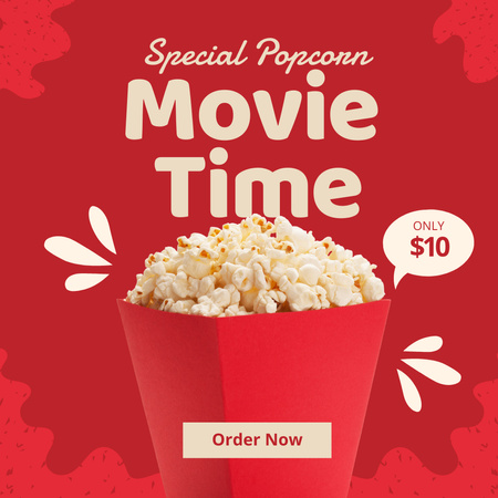 Popcorn Special Price Offer Instagram Design Template
