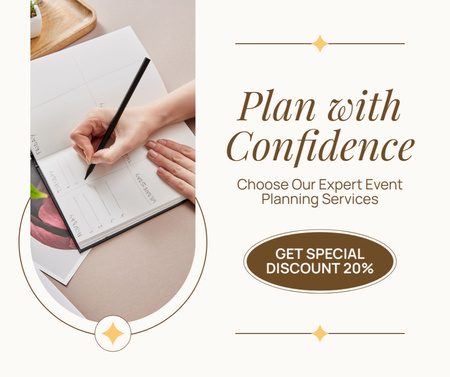 Platilla de diseño Special Discount on Planning an Event Facebook