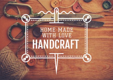 Handcrafted Goods Store Ad Postcard Design Template