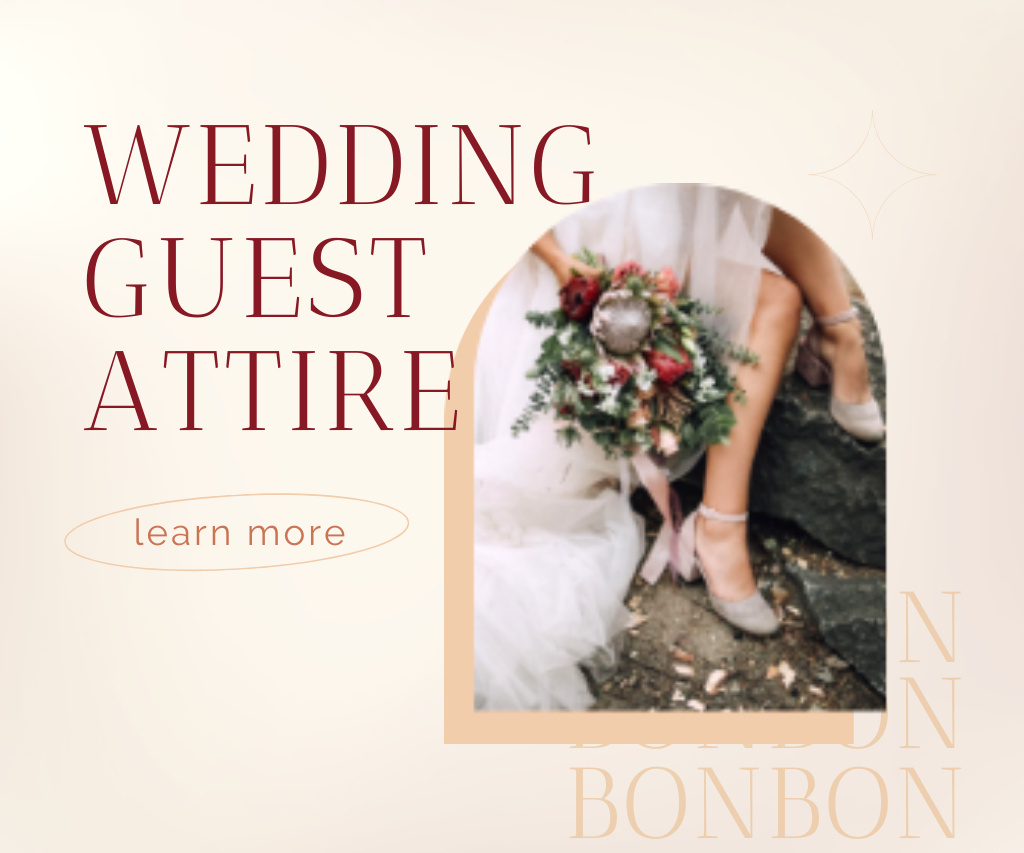 Wedding Guest Attire Large Rectangle Design Template