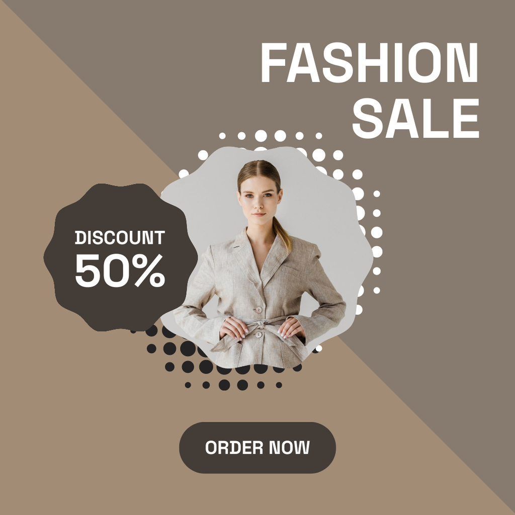 Designvorlage Female Fashion Clothing Sale für Instagram