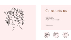 Information about Company with Illustration of Flower