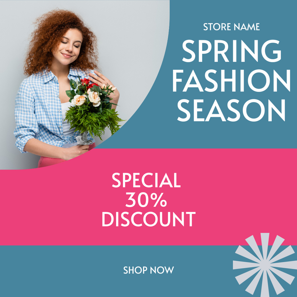 Special Spring Fashion Sale for Women Instagram AD Design Template