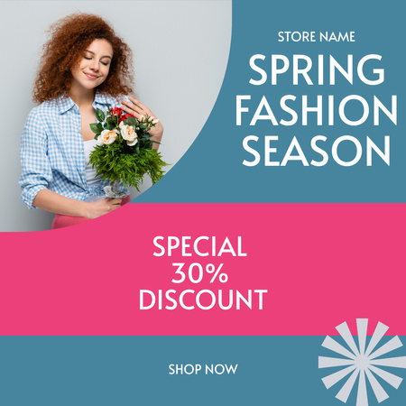 Ontwerpsjabloon van Instagram AD van Special Spring Fashion Sale for Women