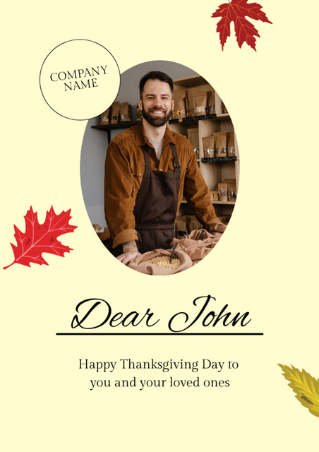 Template di design Thanksgiving Holiday Wishes Flyer A4