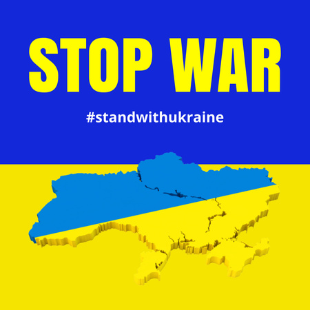 Stand with Ukraine Against War Instagram Design Template