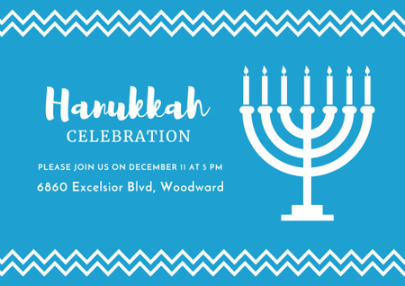 Platilla de diseño Invitation to Hanukkah celebration Poster B2 Horizontal