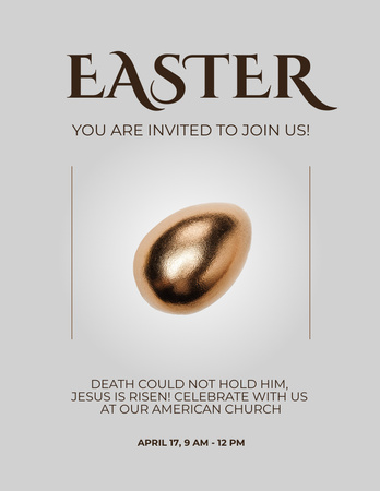 Template di design Easter Holiday Celebration Announcement Poster 8.5x11in