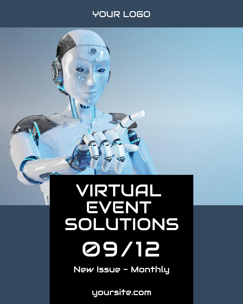Announcement of Virtual Reality Event Poster 16x20in tervezősablon