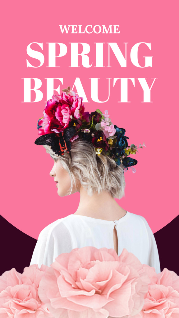 Spring Beauty Greeting Card Instagram Story – шаблон для дизайну
