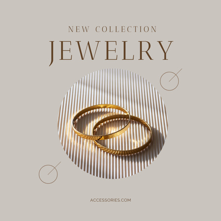 Plantilla de diseño de New Jewelry Collection with Rings Instagram 