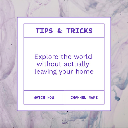 Plantilla de diseño de Tips and Tricks for Virtual Travel Instagram 