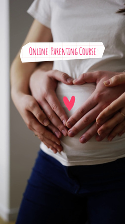 Nabídka prvotřídních online kurzů rodičovství TikTok Video Šablona návrhu