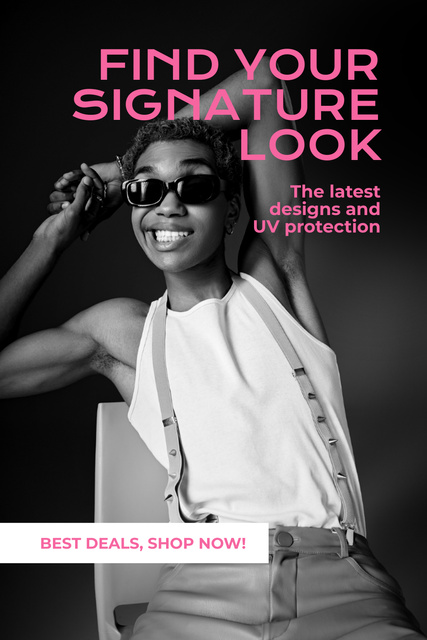 Szablon projektu Promo Store with Accessories for Eyewear Pinterest