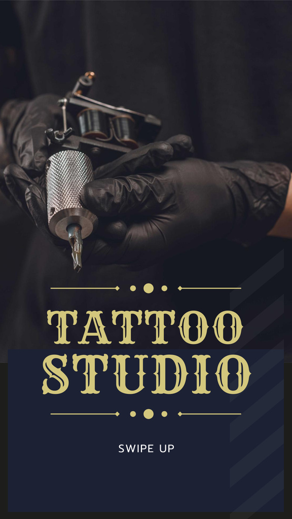 Artist in Tattoo Studio Instagram Story Šablona návrhu