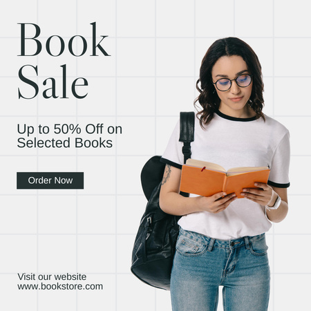 Unforgettable Books Discount Ad Instagram Design Template
