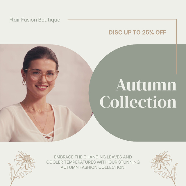 Ontwerpsjabloon van Animated Post van Discount on Autumn Collection for Women
