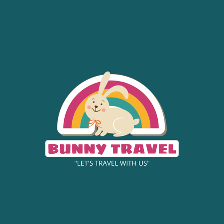Eco-Travel Offer with Bunny Animated Logo Design Template