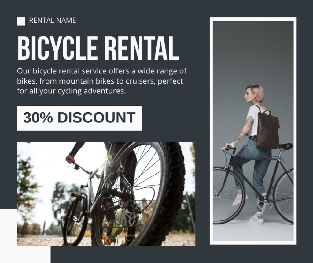 Sport and Urban Bikes for Rent Facebook – шаблон для дизайна