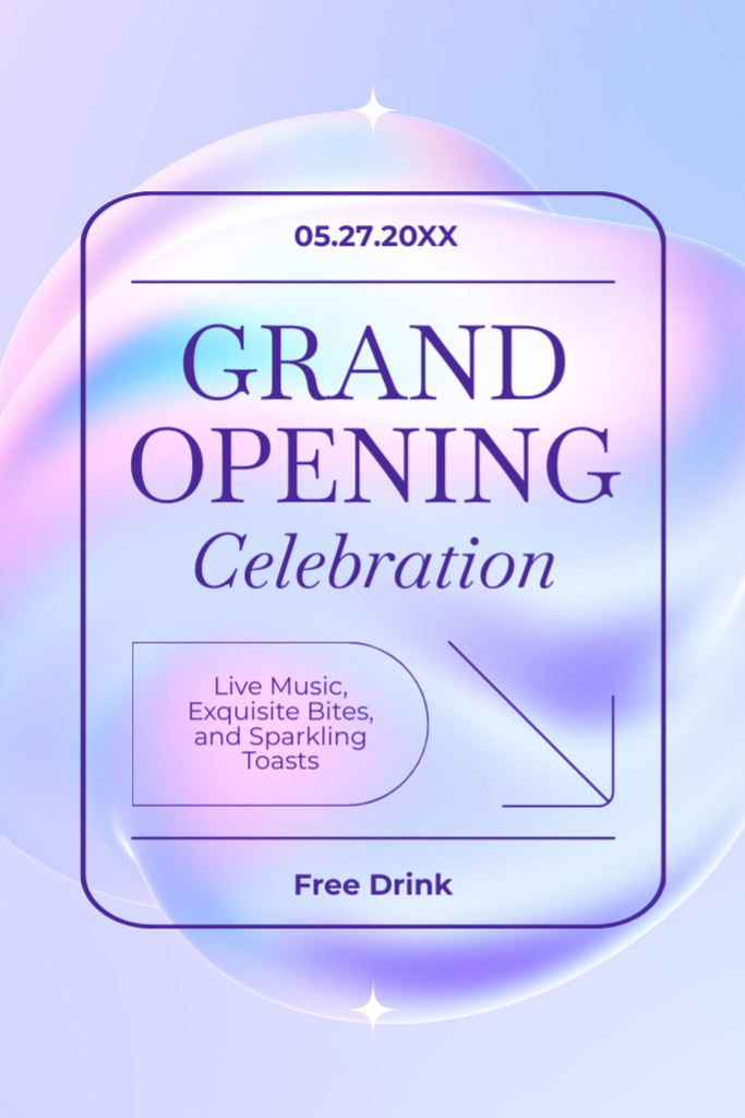 Platilla de diseño Bright Grand Opening Celebration With Free Drinks Tumblr