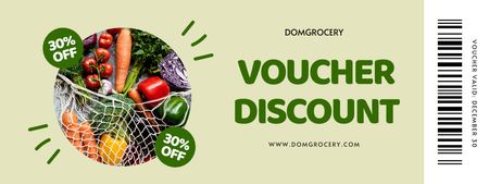 DIscount For Fresh Veggies In Net Bag Coupon Design Template