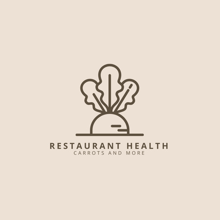 Health Food Restaurant Offer Logoデザインテンプレート