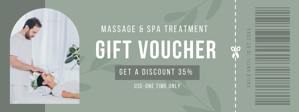 Spa Treatment Discount Special Offer Coupon – шаблон для дизайна