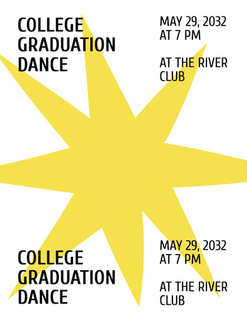 Graduation Party Event Announcement Poster 8.5x11in Design Template