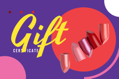 Gift Card with Lipsticks in Bowl