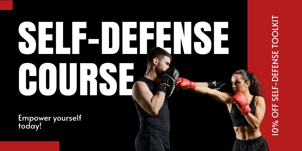 Promotional Discounts Online Self-Defense Courses Twitter – шаблон для дизайна
