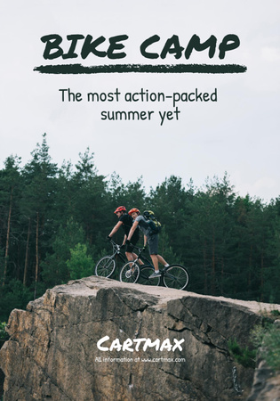 Modèle de visuel Bike Camp Invitation - Poster 28x40in