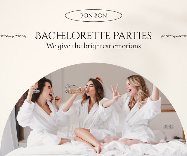 Plantilla de diseño de Bachelorette Party Announcement Large Rectangle 