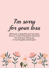 Sympathy Phrases for Loss with Flowers