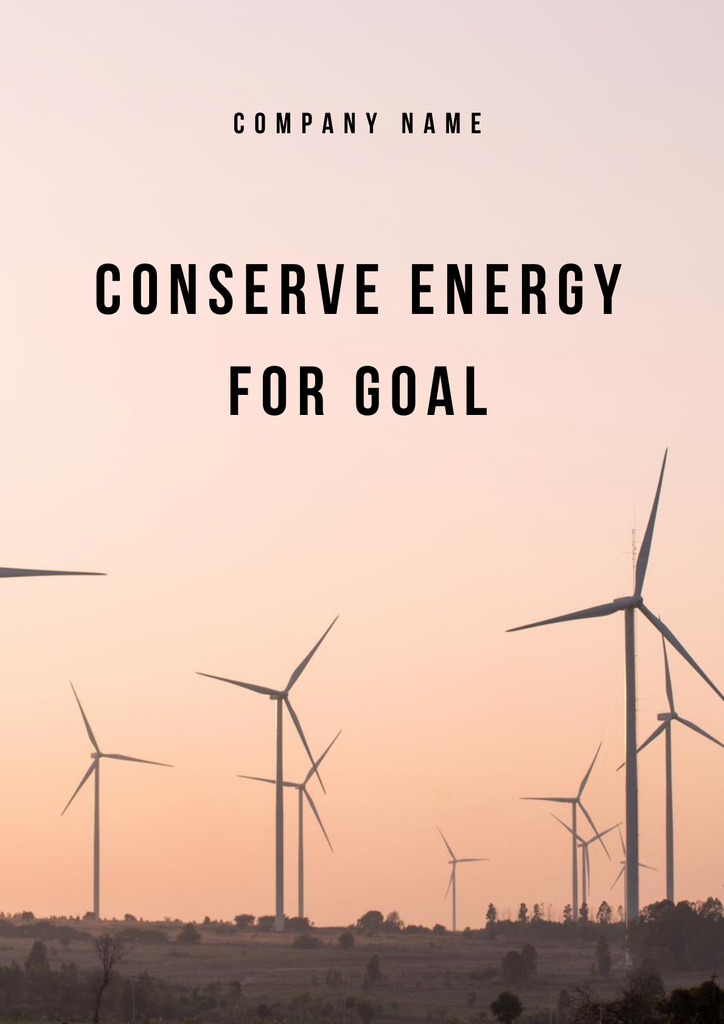 Concept of Conserve energy for goal Posterデザインテンプレート