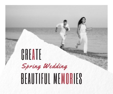 Wedding Event Agency Announcement Large Rectangle Modelo de Design