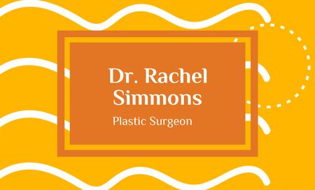 Plastic Surgeon Contact Card Business Card 91x55mm Design Template