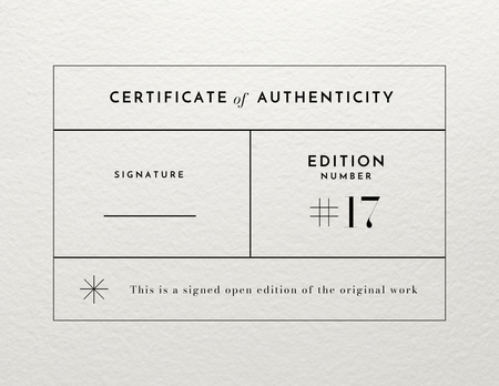 Award of Authenticity Certificate Design Template