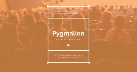 Pygmalion performance with People in Theatre Facebook AD Design Template