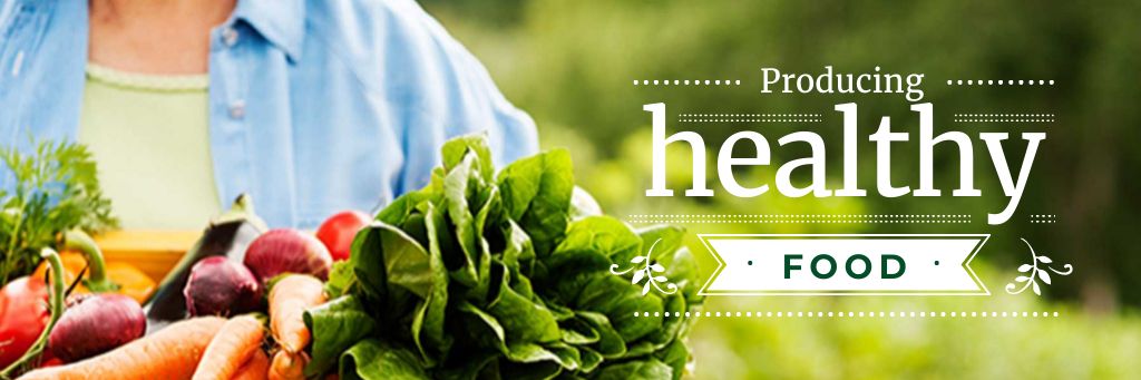 Plantilla de diseño de Producing healthy food Email header 