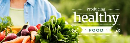 Platilla de diseño Producing healthy food Email header