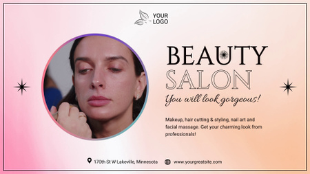 Various Services In Beauty Salon With Professionals Full HD video Design Template