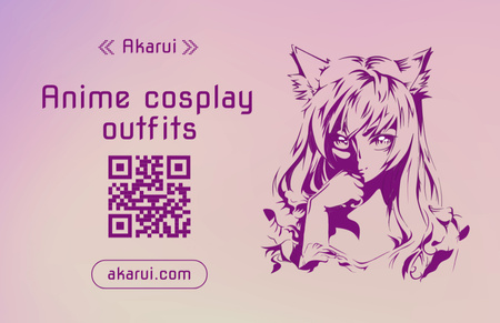 Cosplay Outfit Service Business Card 85x55mm Design Template